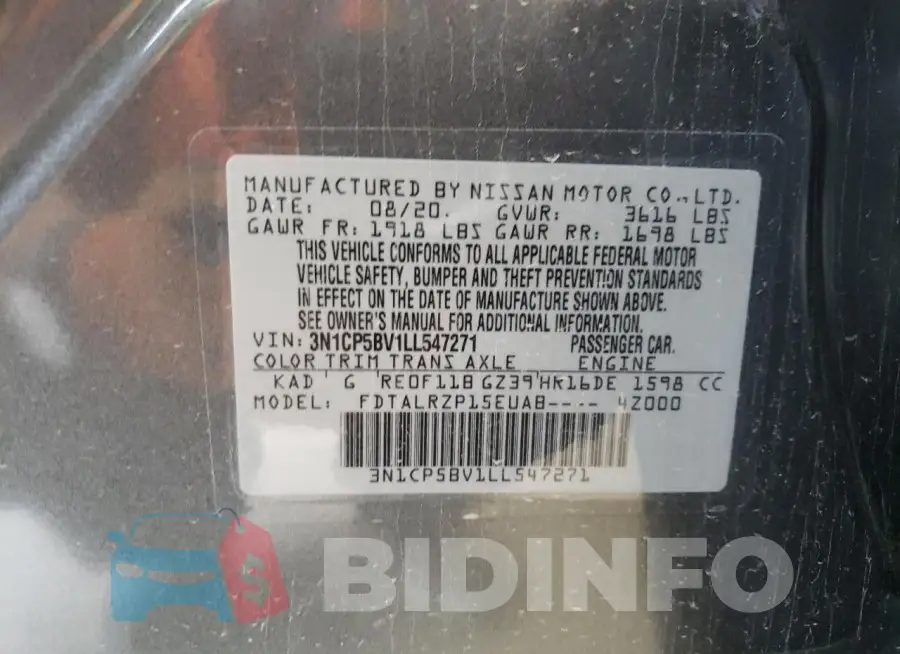 3N1CP5BV1LL547271 Photo# 14
