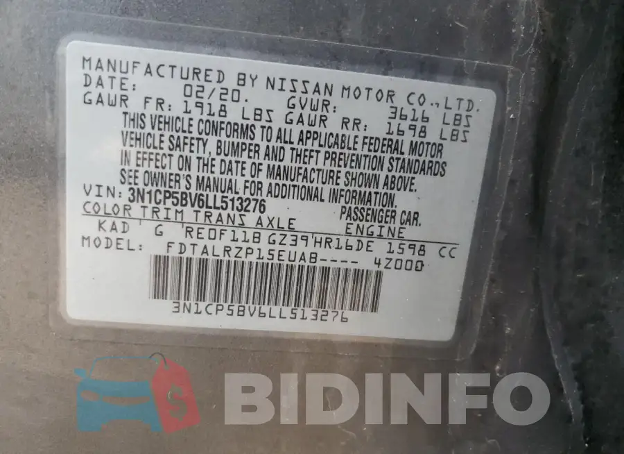 3N1CP5BV6LL513276 Photo# 13