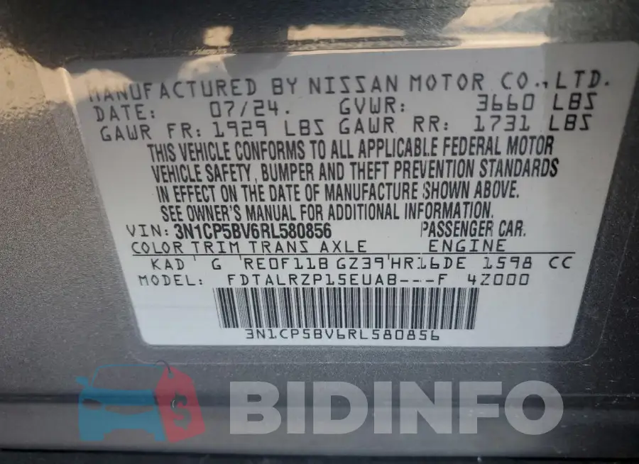 3N1CP5BV6RL580856 Photo# 14