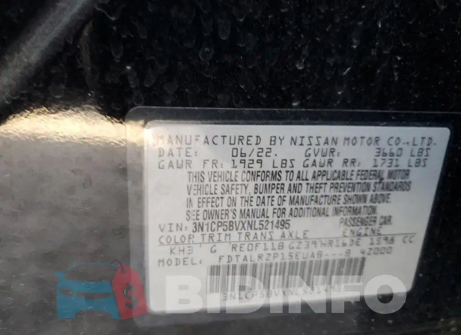 3N1CP5BVXNL521495 Photo# 13