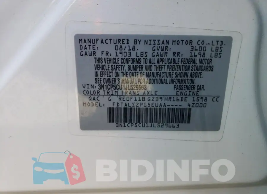 3N1CP5CU1JL529663 Photo# 12