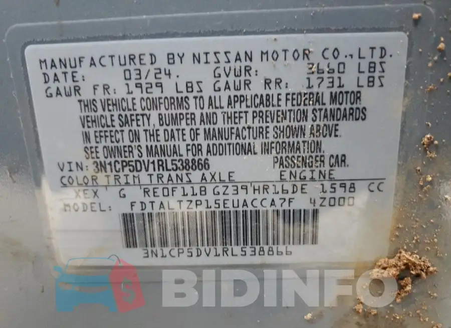 3N1CP5DV1RL538866 Photo# 13