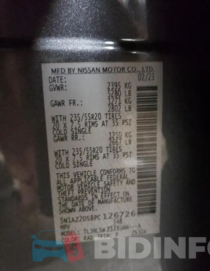 5N1AZ2DS8PC126726 Photo# 12