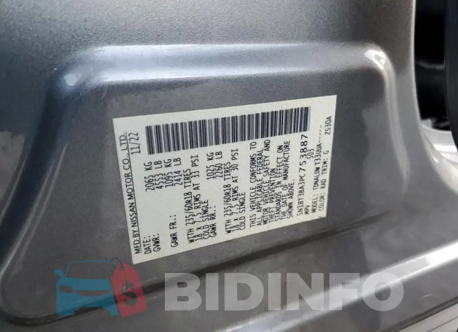 5N1BT3BA3PC753887 Photo# 14