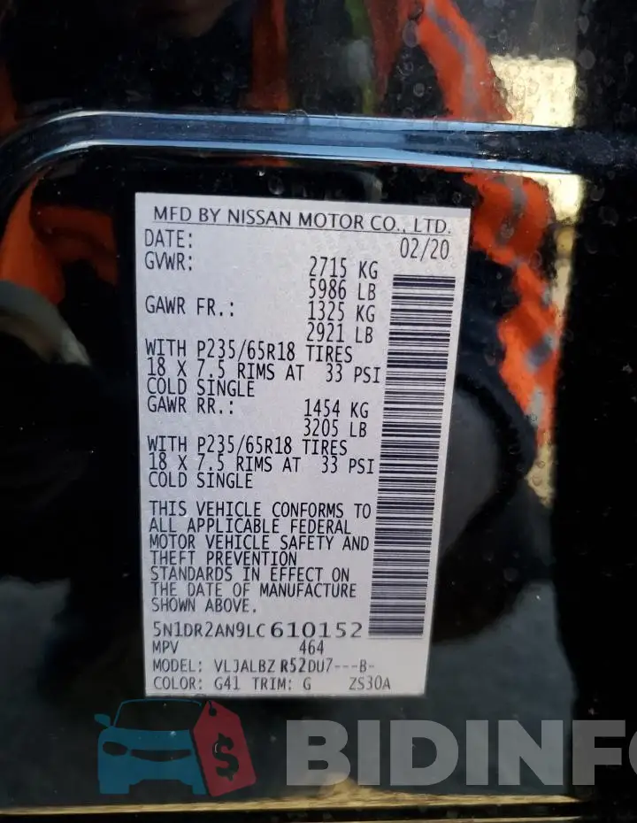 5N1DR2AN9LC610152 Photo# 13