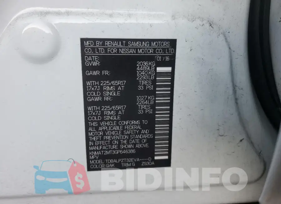 KNMAT2MT3GP646386 Photo# 13
