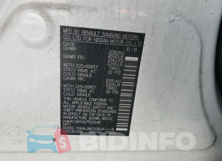 KNMAT2MT4LP525148 Photo# 14