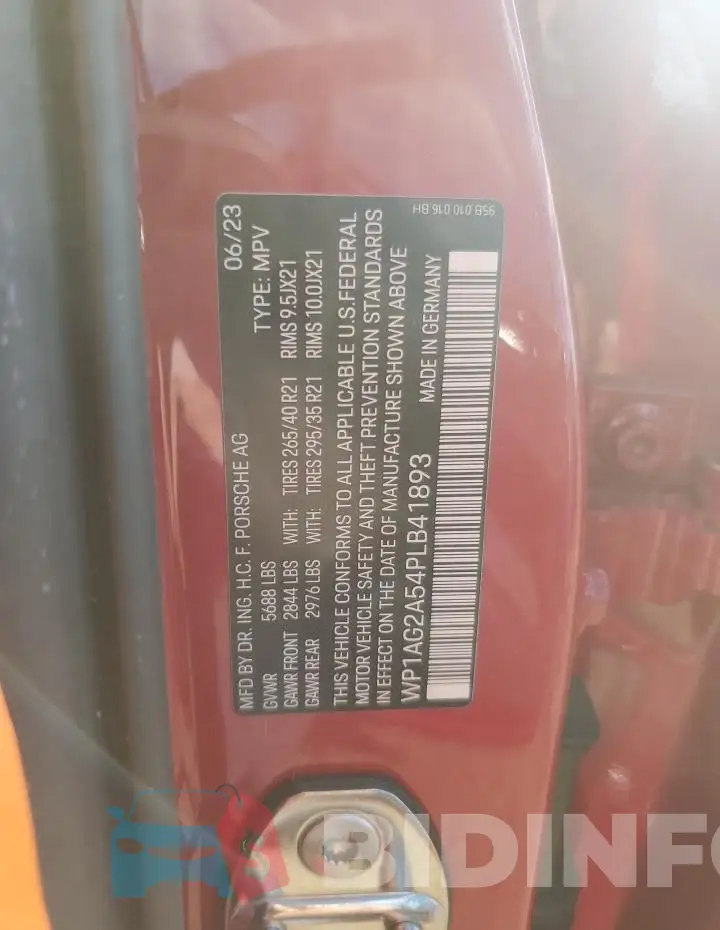 WP1AG2A54PLB41893 Photo# 12
