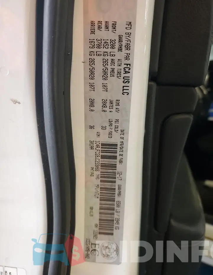 1C4RJFCG9JC233066 Photo# 13