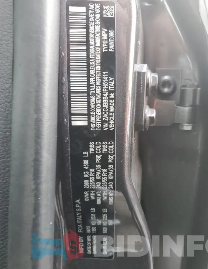 ZACCJBBB4JPH51411 Photo# 13