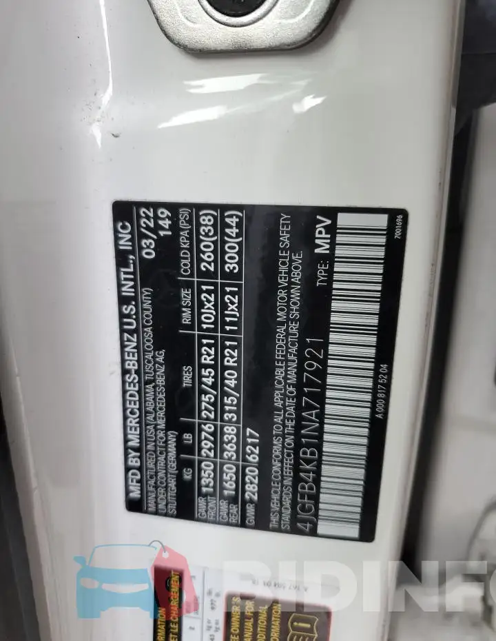 4JGFB4KB1NA717921 Photo# 12