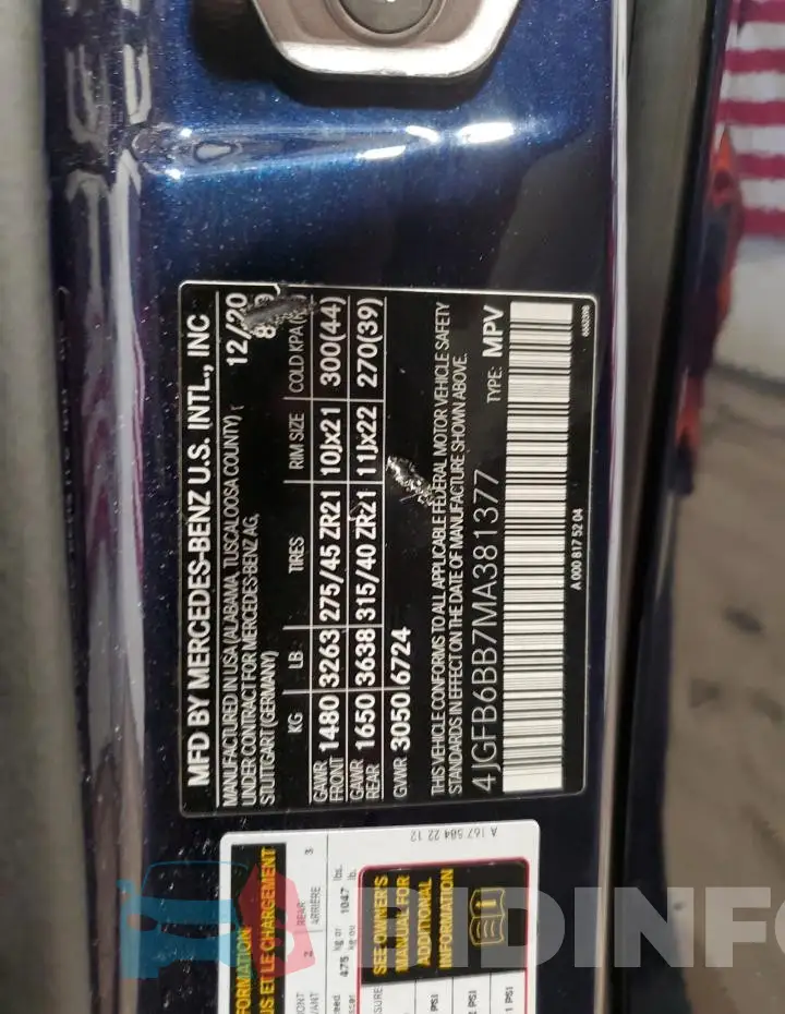 4JGFB6BB7MA381377 Photo# 12