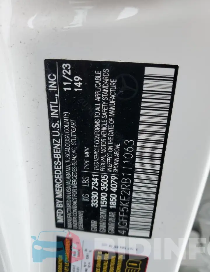 4JGFF5KE2RB111063 Photo# 13