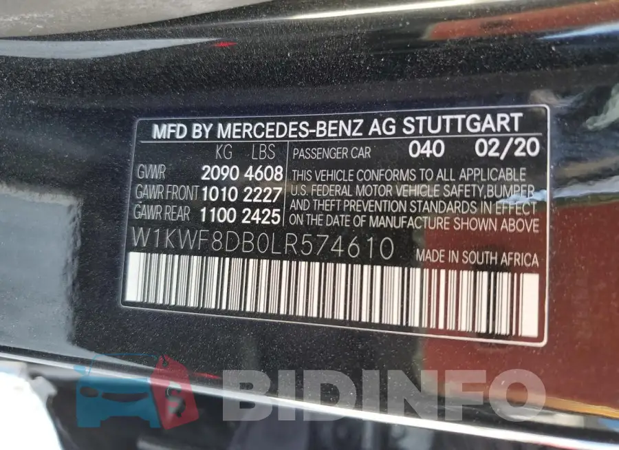 W1KWF8DB0LR574610 Photo# 12