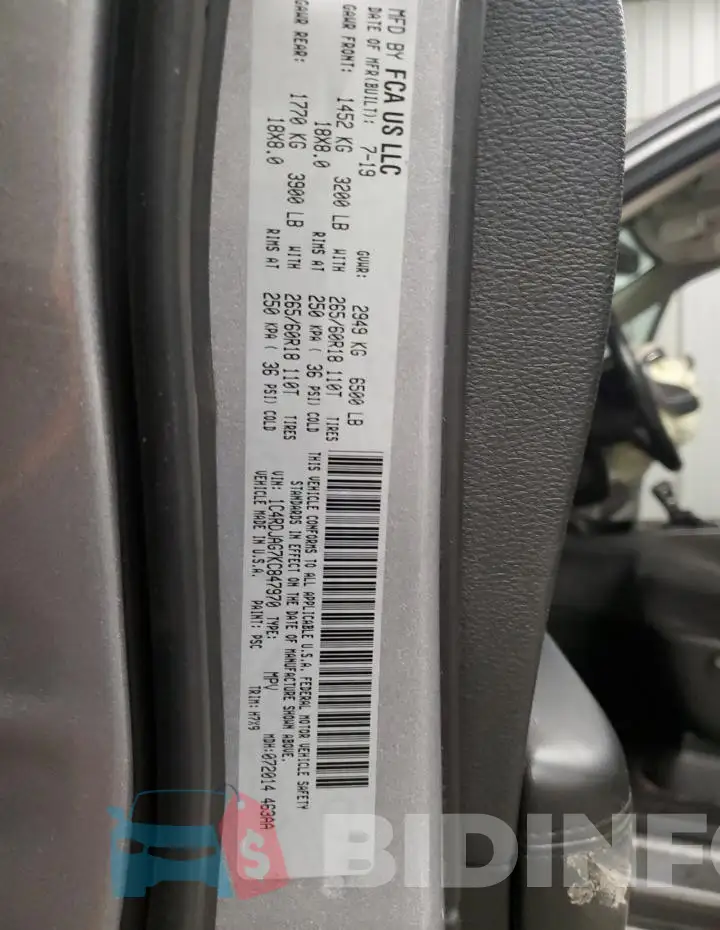 1C4RDJAG7KC847970 Photo# 14