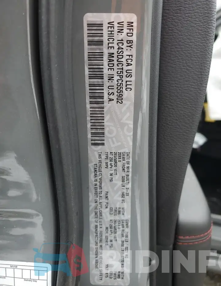1C4SDJCT5PC555902 Photo# 13