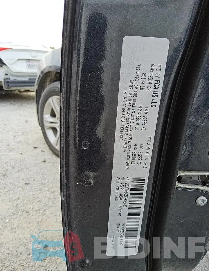 2C3CDXBG5KH658405 Photo# 12