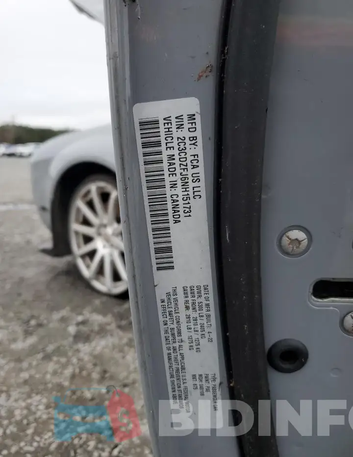 2C3CDZFJ6NH151731 Photo# 12