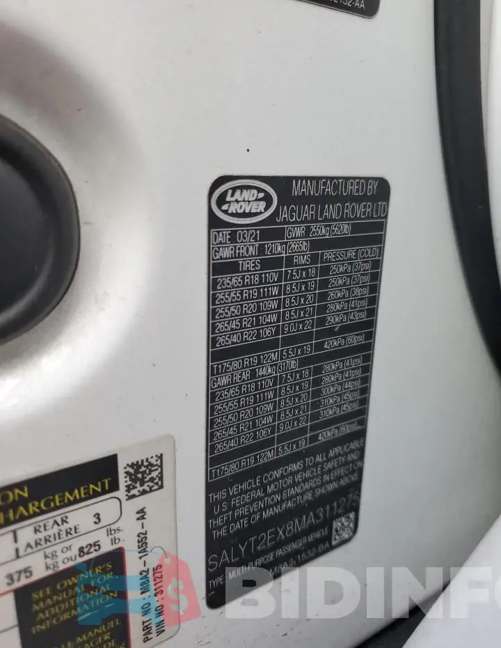 SALYT2EX8MA311275 Photo# 14