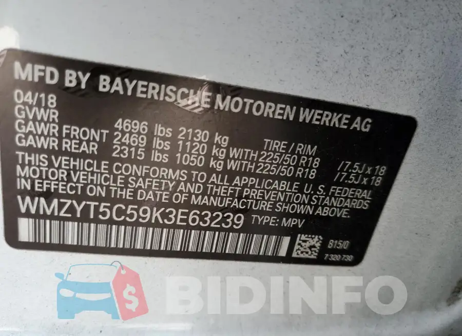 WMZYT5C59K3E63239 Photo# 13
