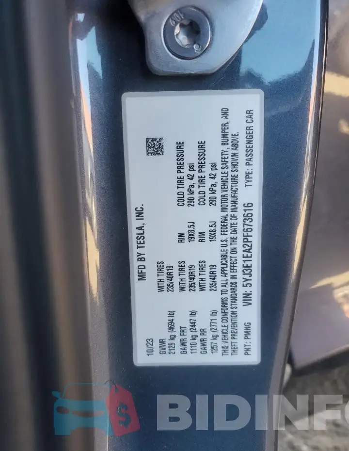 5YJ3E1EA2PF673616 Photo# 12