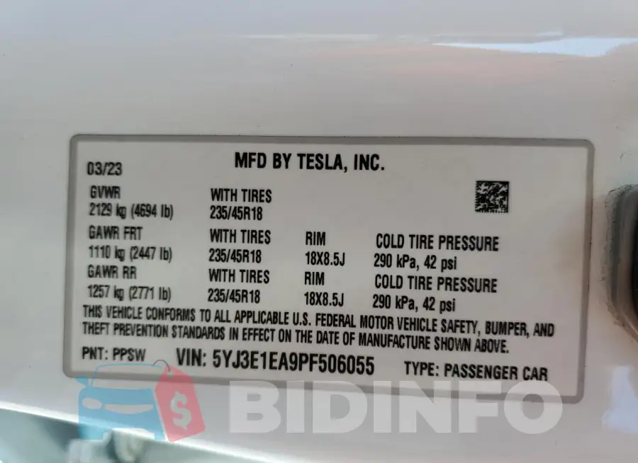 5YJ3E1EA9PF506055 Photo# 12