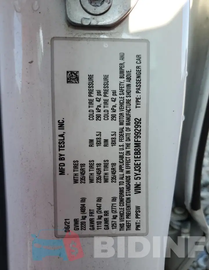 5YJ3E1EB8MF992992 Photo# 13