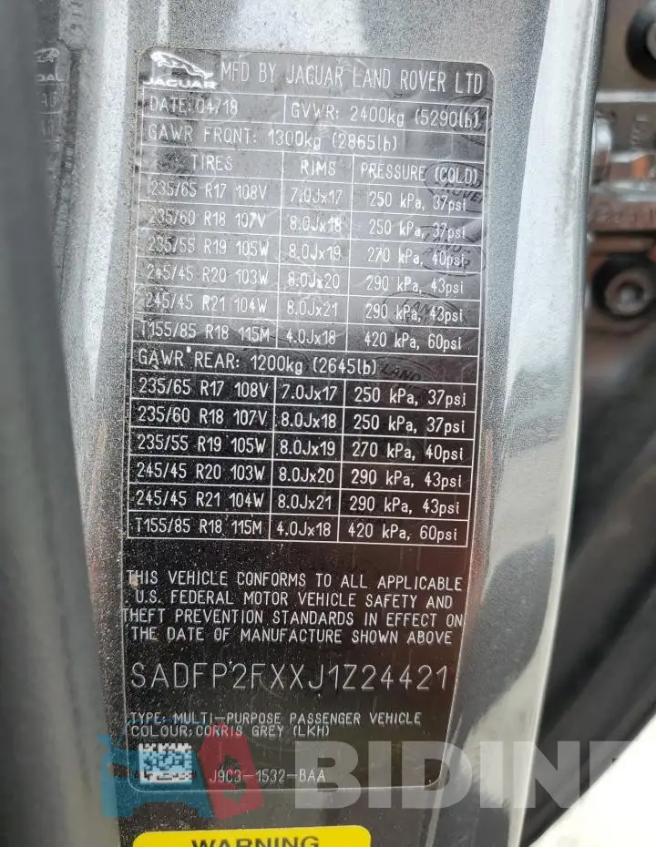SADFP2FXXJ1Z24421 Photo# 13