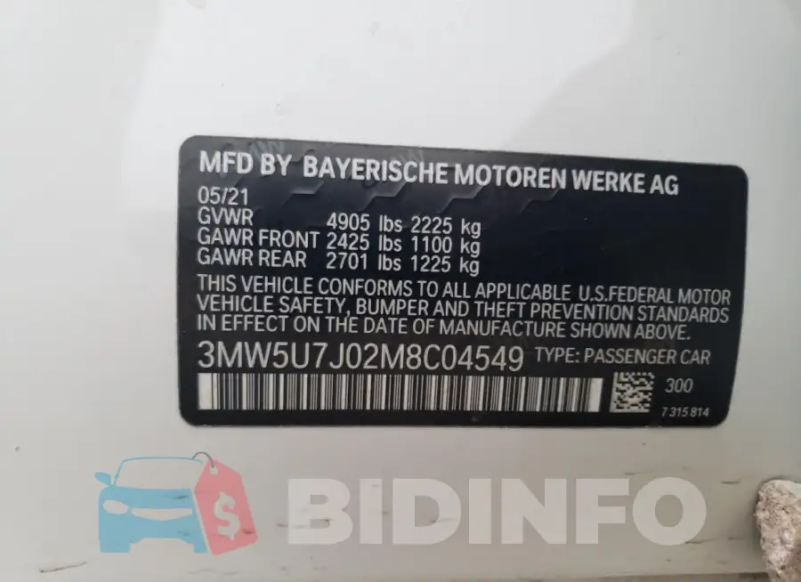 3MW5U7J02M8C04549 Photo# 12