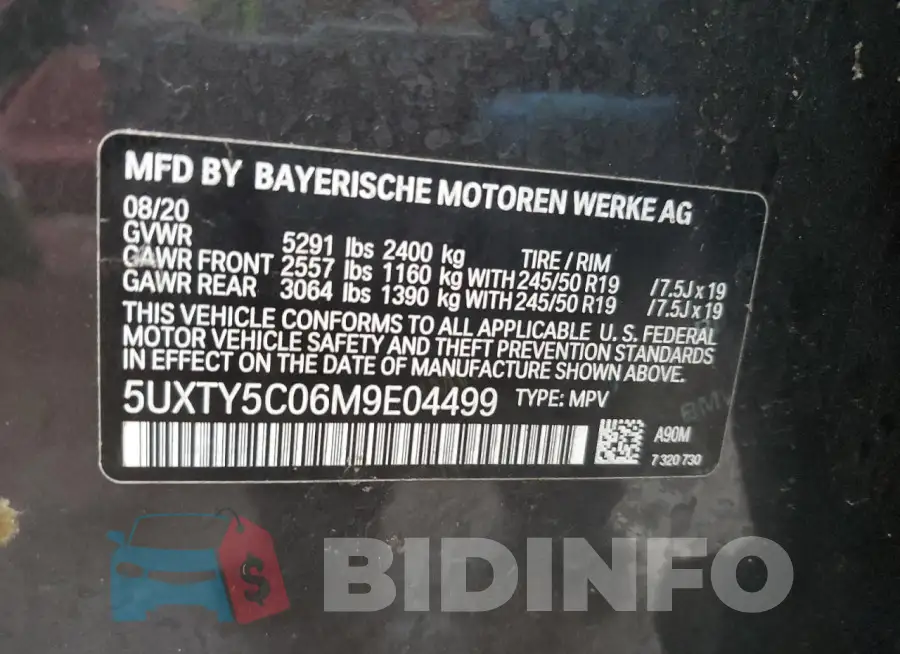 5UXTY5C06M9E04499 Photo# 13