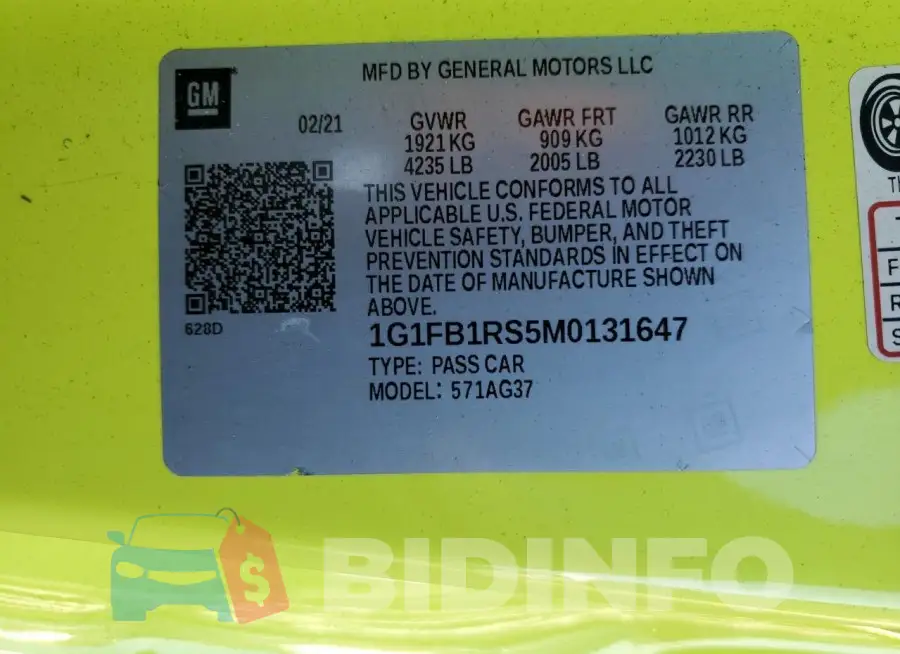 1G1FB1RS5M0131647 Photo# 12