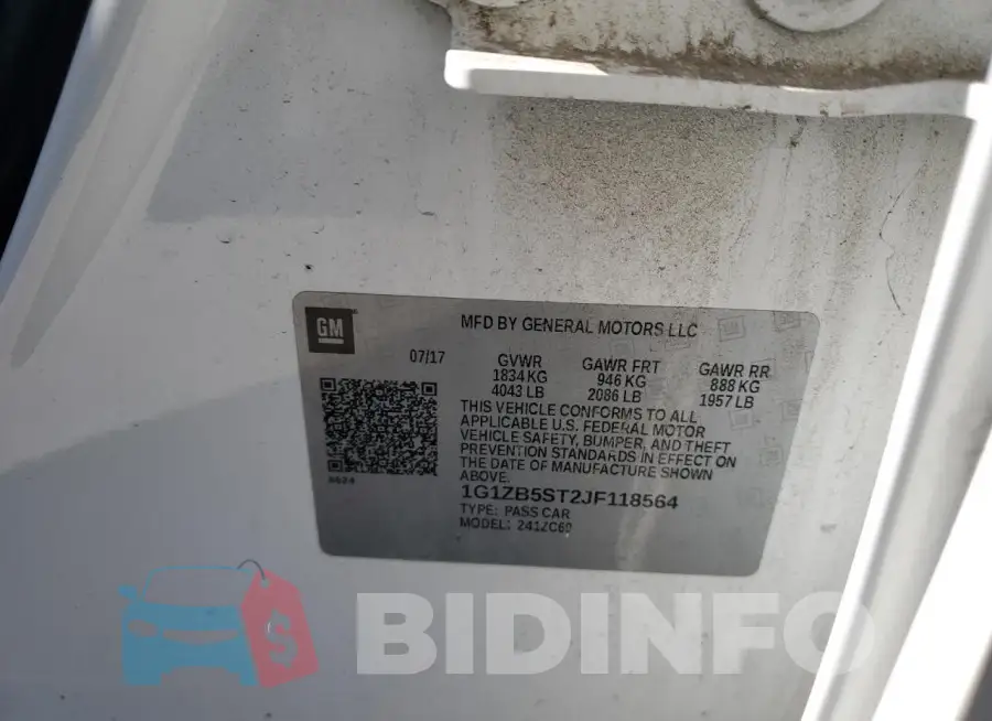 1G1ZB5ST2JF118564 Photo# 12
