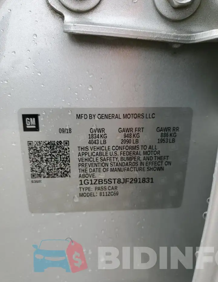1G1ZB5ST8JF291831 Photo# 12