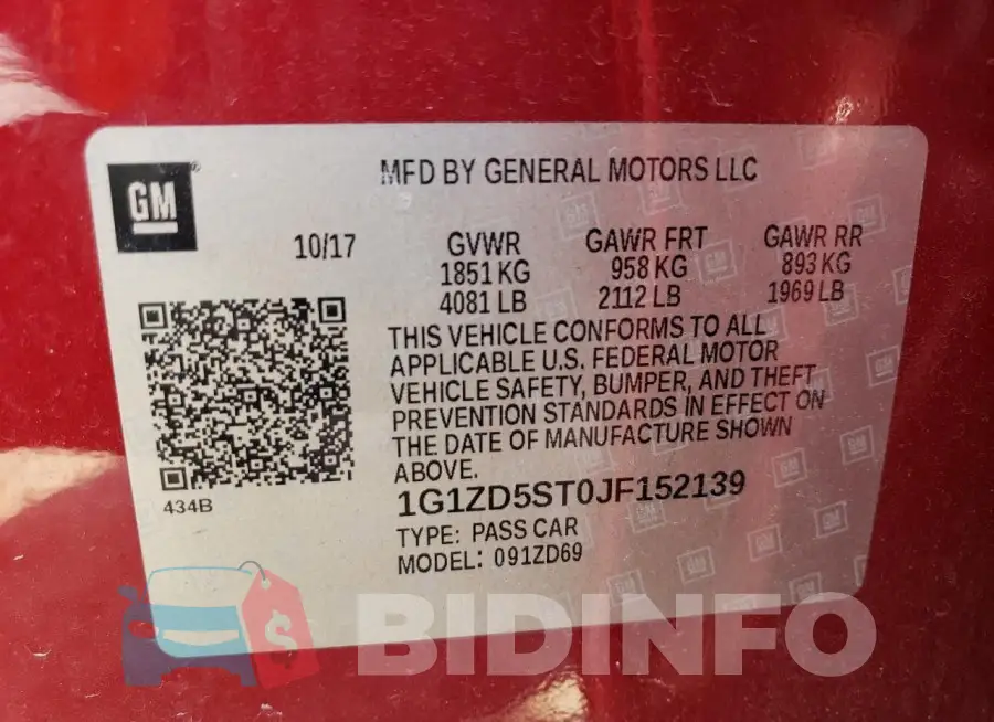 1G1ZD5ST0JF152139 Photo# 13