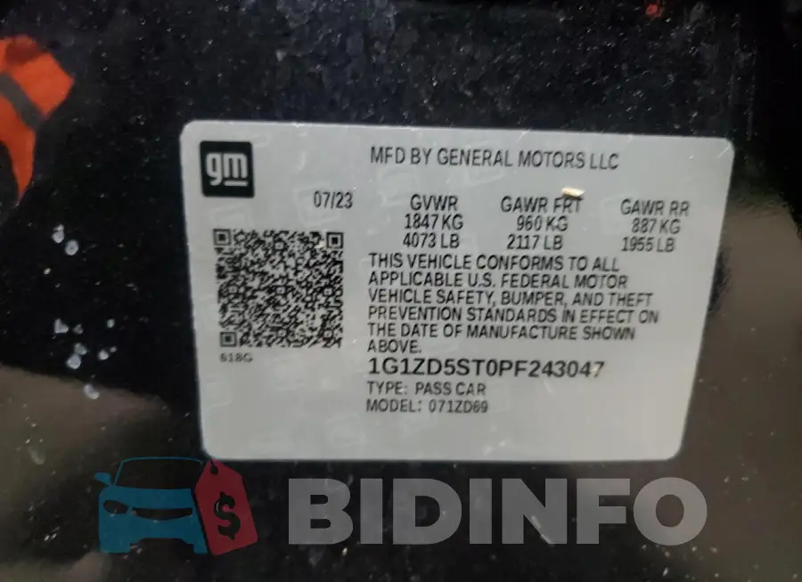 1G1ZD5ST0PF243047 Photo# 12