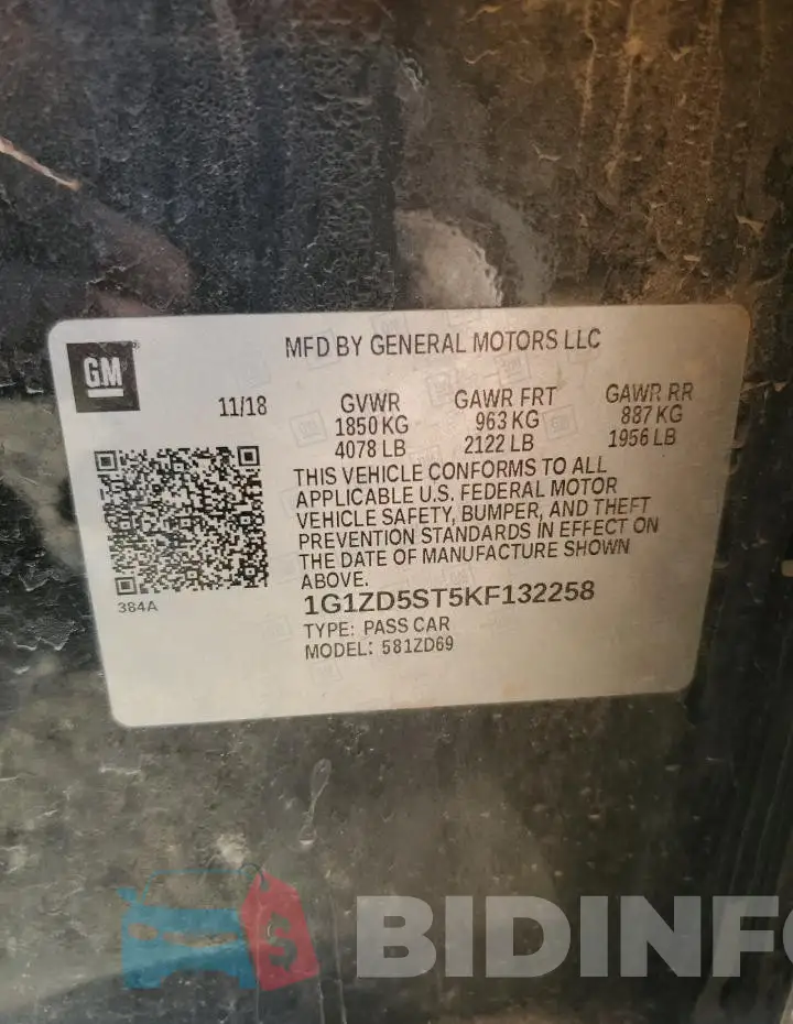 1G1ZD5ST5KF132258 Photo# 12