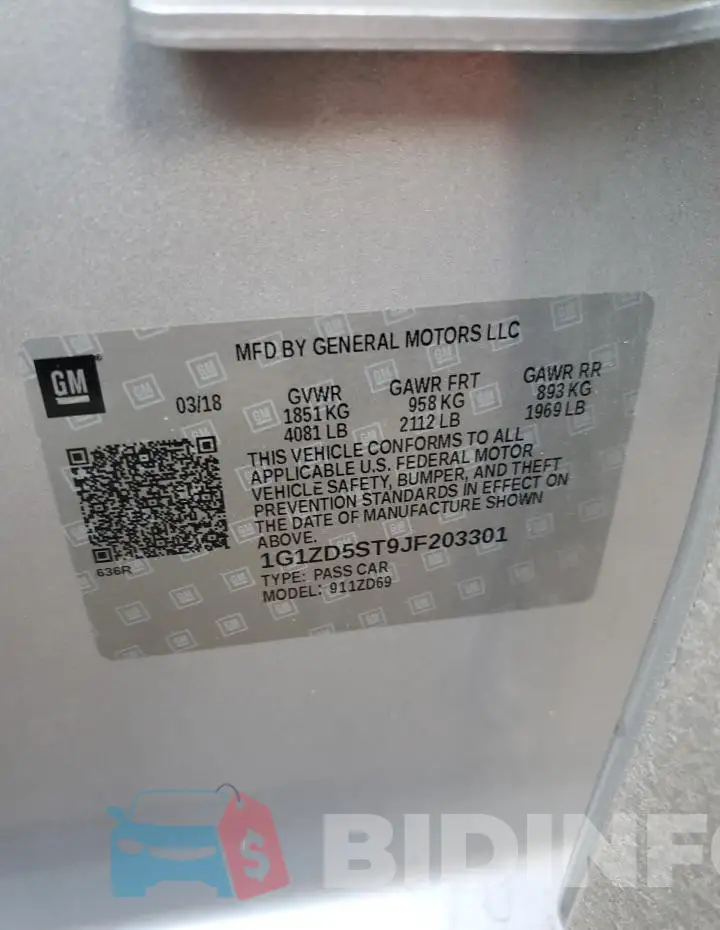 1G1ZD5ST9JF203301 Photo# 12
