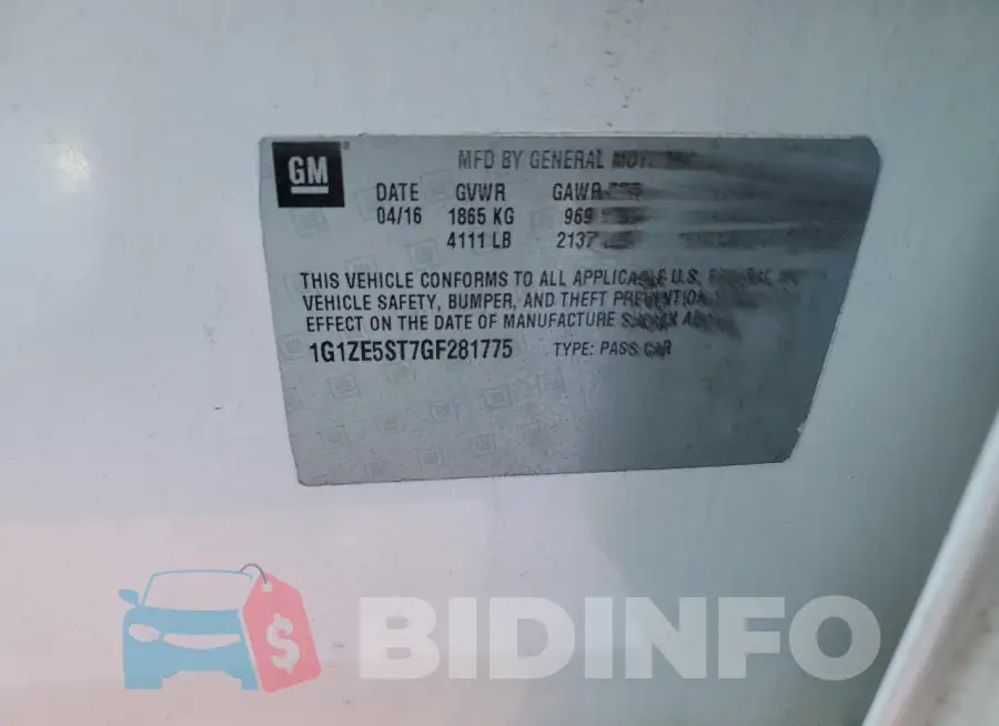 1G1ZE5ST7GF281775 Photo# 12
