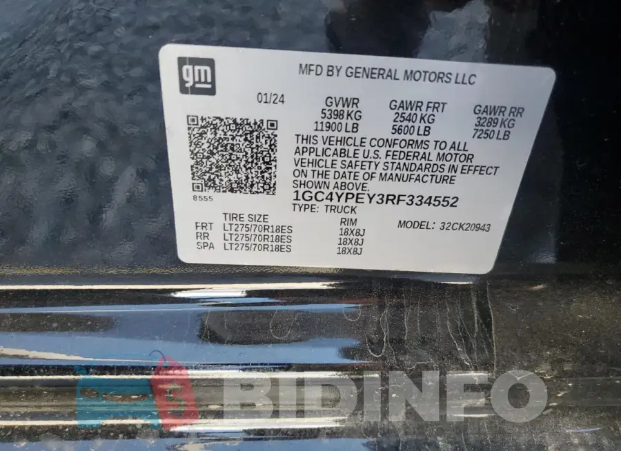 1GC4YPEY3RF334552 Photo# 12