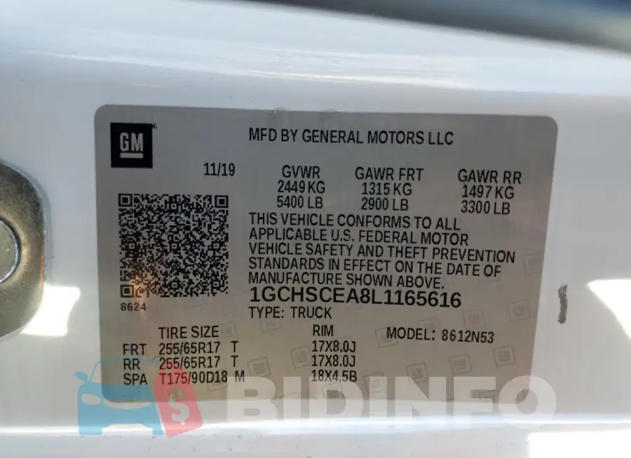 1GCHSCEA8L1165616 Photo# 12