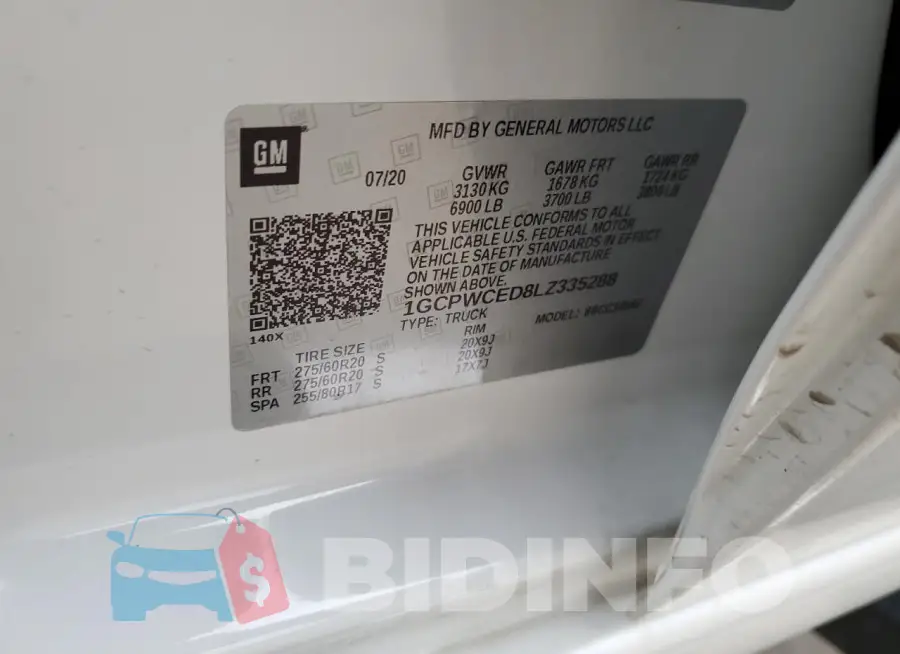 1GCPWCED8LZ335288 Photo# 12
