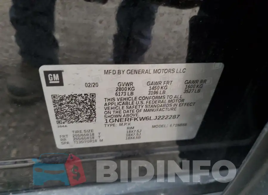 1GNERFKW6LJ222287 Photo# 12