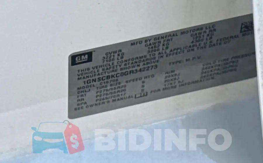 1GNSCBKC0GR342273 Photo# 10