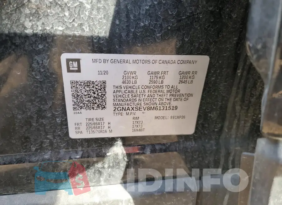 2GNAXSEV8M6131519 Photo# 13