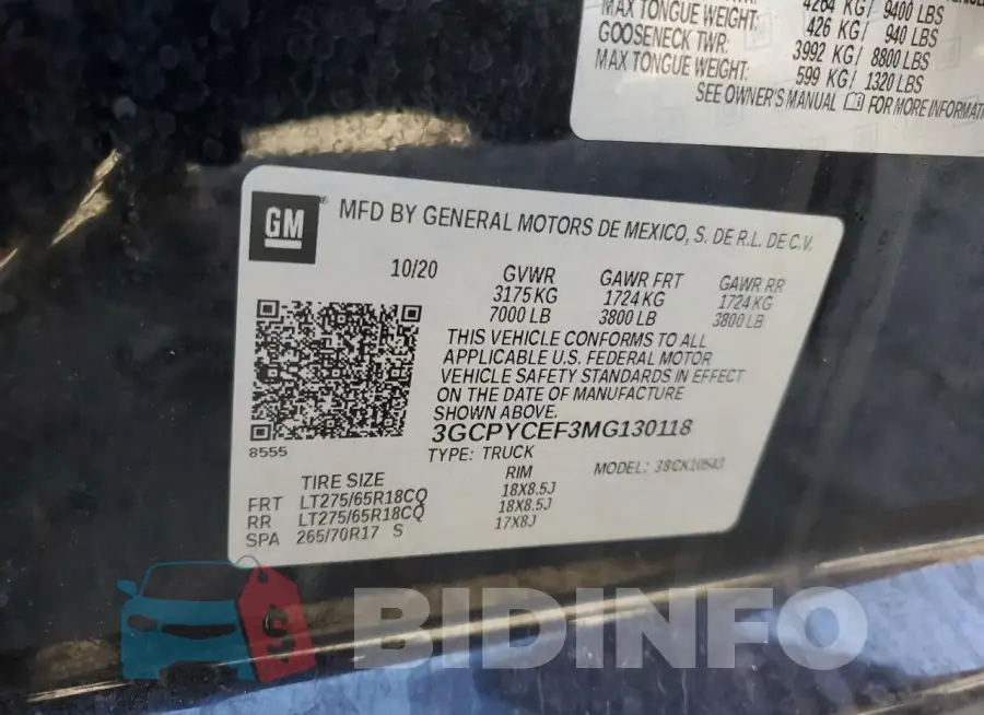 3GCPYCEF3MG130118 Photo# 12