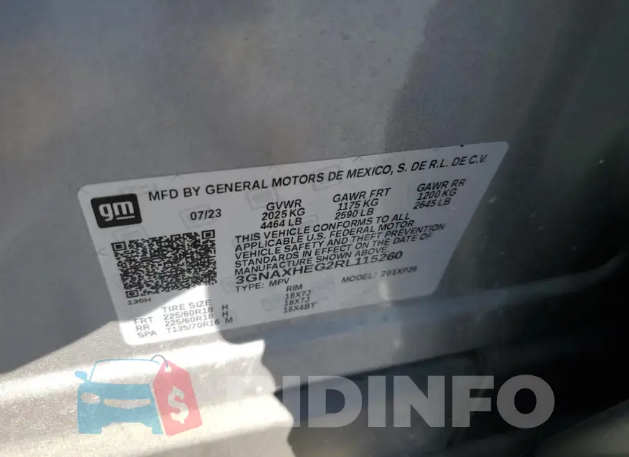 3GNAXHEG2RL115260 Photo# 14