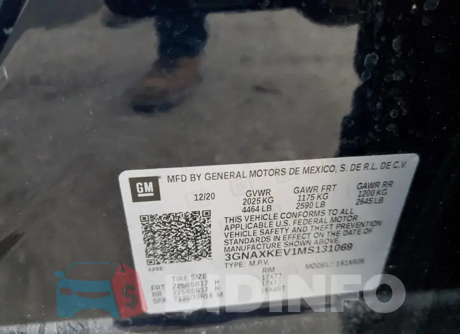 3GNAXKEV1MS131069 Photo# 12