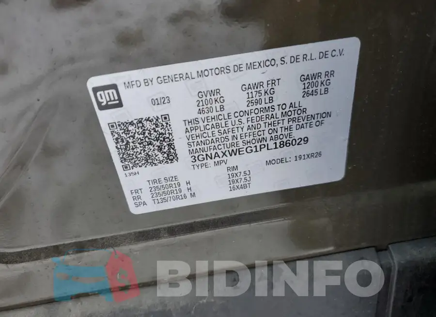 3GNAXWEG1PL186029 Photo# 13