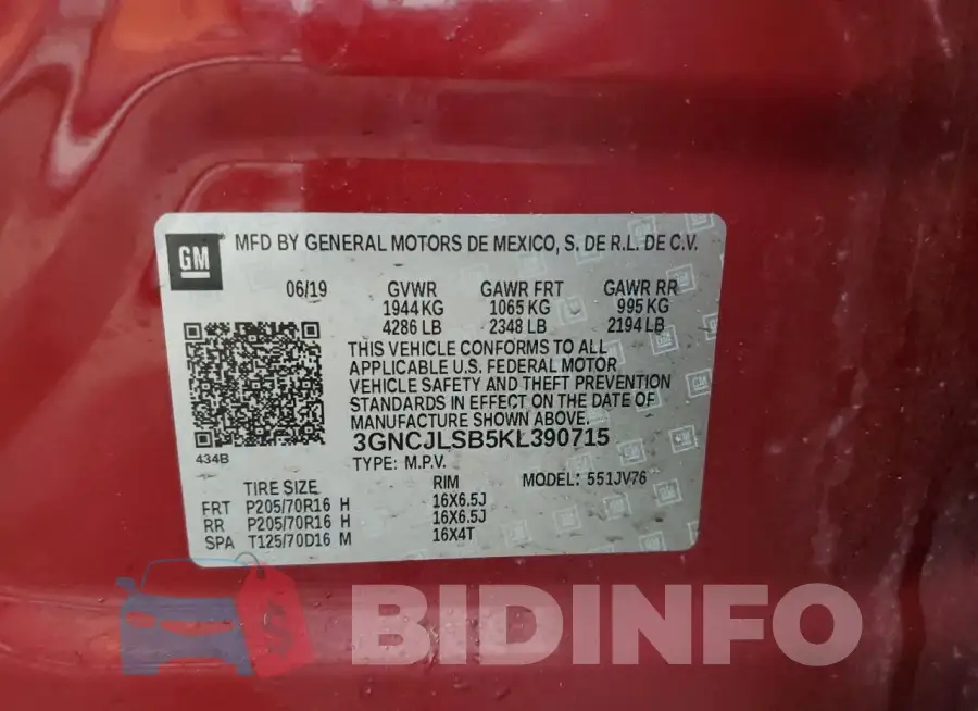 3GNCJLSB5KL390715 Photo# 12