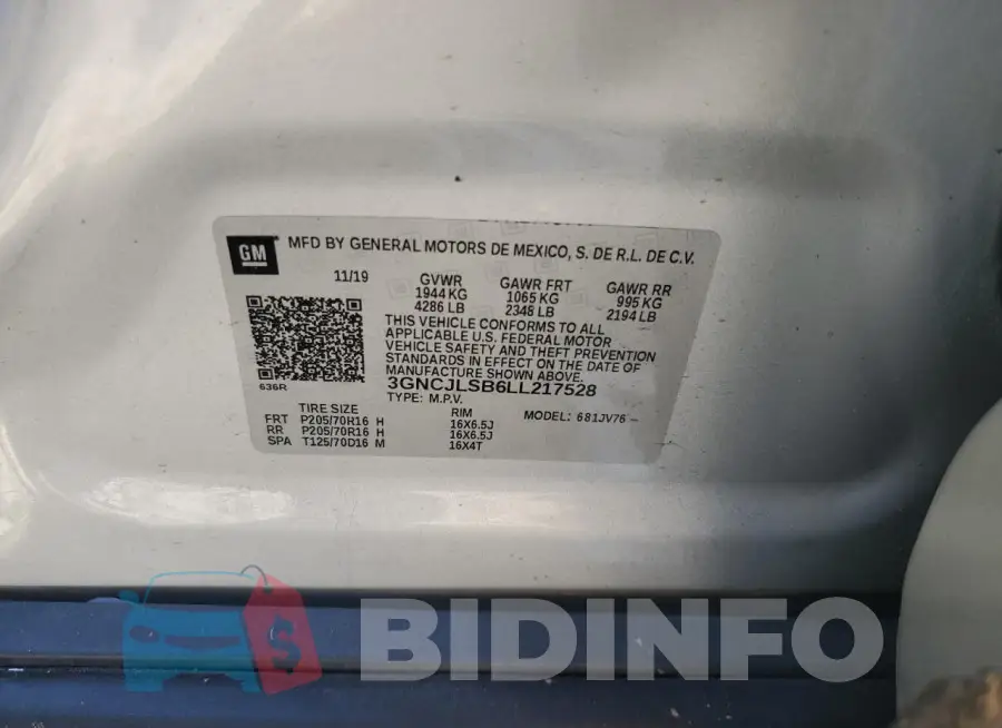 3GNCJLSB6LL217528 Photo# 12